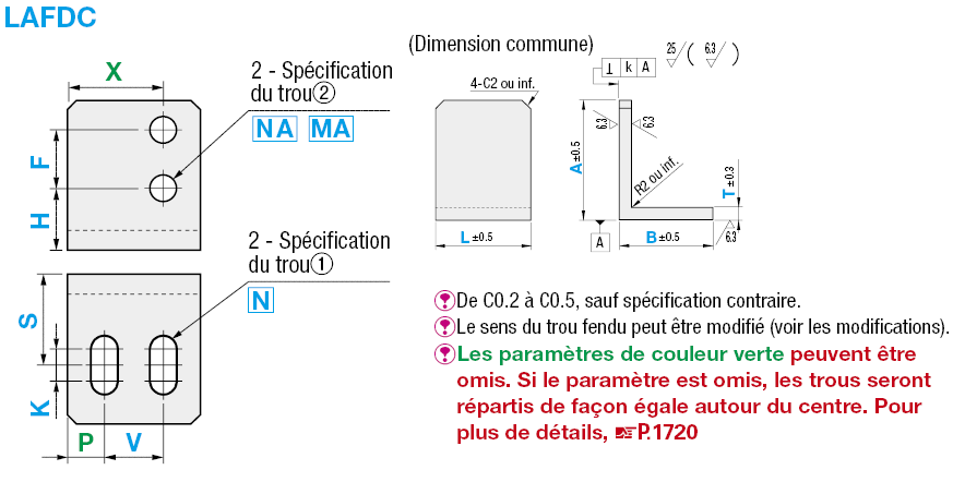 Plaques de montage d'angle finies en L, supports:Affichage d'image associés