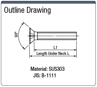 Consists of flathead screw / stainless steel:Related Image