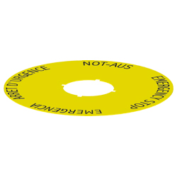 Rontron R Juwel / Etiquette jaune à inscripton quadrilingue
