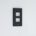 Plaque à lame plate pour prise secteur hyper, double horizontale 15A