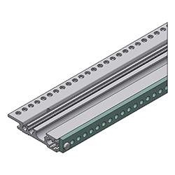 Interzoll, Baguette isolante plastique UL 94-V1, pour fixation isolée de platines BUS