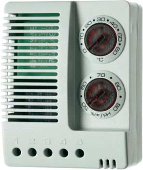 Thermostat et hygrostat d'armoire de commande