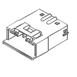 Boîtier de fiche mâle fil à circuit imprimé / fil à fil au pas de 2.0mm