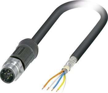 Câble de capteur / actionneur VS, fiche droite M12, codage D