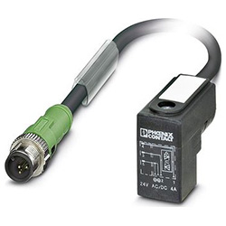 Câble SAC-3P, fiche mâle droite M12, connecteur de vanne CI
