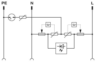 Dispositif anti-surtension de type 3, adaptateur, MNT