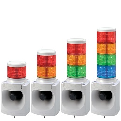 Lampe de signal stratifiée à LED avec alarme sonore électronique LKEH-102FC-G