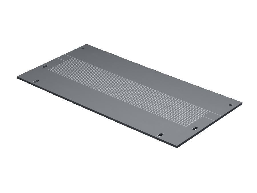 Gland plate for compartment divider with duct