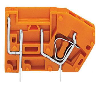 Stackable PCB terminal block, with fuse mounting