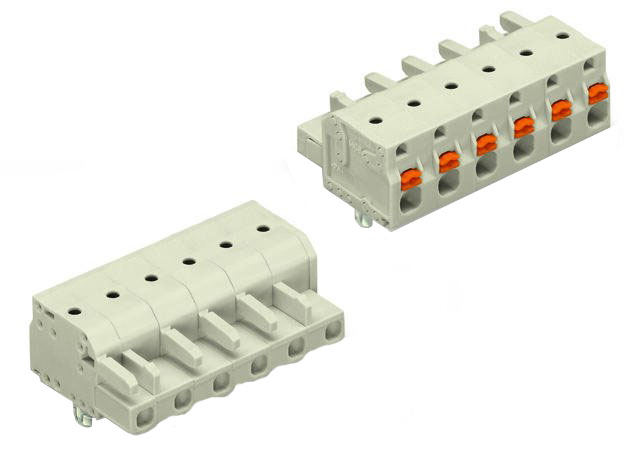 1-conductor female plug, Snap-in mounting feet 2721 2721-206/008-000