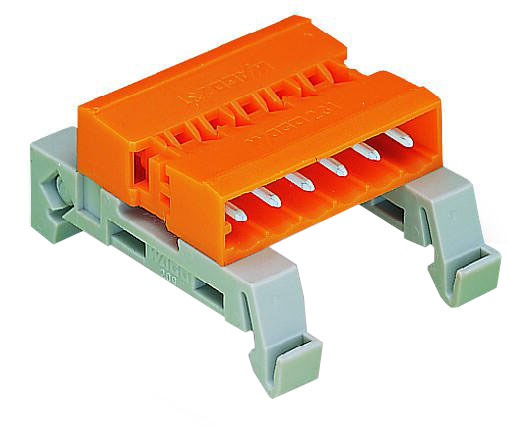 Double pin header, DIN-35 rail mounting, 232
