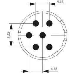 Insert de contact (connecteur circulaire), broche à souder, M23