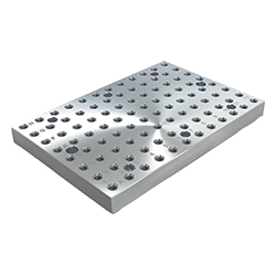 Plaque de base avec trame modulaire, forme B, GJL300 (01126)