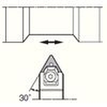 Type WTEN-N (diamètre extérieur, usinage de chanfreinage) WTENN2525M-16N