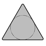 Triangle 60° positif sans trou TPGR○○-A "pour finition" TPGR110304R-A-TN60