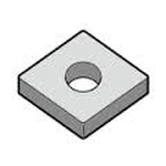 Plaquette de tournage diamant 80°, négative, avec trou, CNGG12○○R / L-A3 "pour finition à découpe intermédiaire  /  angle vif" pour aluminium  /  métaux non ferreux