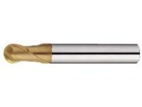 TSC series carbide ball end mill (for shrink fit holder / R accuracy ±3 μm) 2-flute / stub model