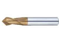 TS coated carbide chamfering end mill, 2-flute / short model