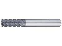XAC series carbide high-helical end mill, for high-hardness steel machining, multi-blade, 45° torsion / regular model