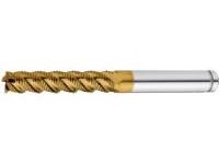 AS Coated Powdered High-Speed Steel Roughing End Mill, 45° Spiral, Long, Center Cut ASPM-HRFPL20