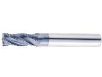 TiCN Coated Powdered High-Speed Steel Roughing End Mill, Short, Center Cut VPM-RFPS25