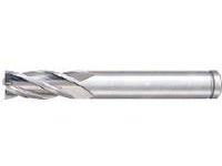 Powdered High-Speed Steel Square End Mill, 4-Flute / Short / Non-Coated Model PM-EM4S15