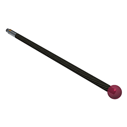 Stylet M3 bille rubis, Tige fibre de carbone