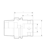 Porte-outils de base de type modulaire HSK