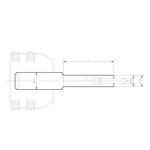 Porte-outils de foret central (pour mandrin à serrure multiple)