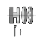 Embout à tige, embout d'alésage monobloc, adaptateur pour embout d'alésage