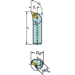 Fraise à Outillage , CoroTurn 107, Pince à Vis , A: -SDQCR / L