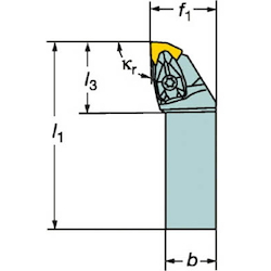 Bit à Tige pour tournage de diamètre extérieur pour Inserts négatives, double Pince CoroTurn RC, DWLNR / L