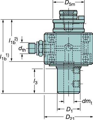 SANDVIK Vl à l'adaptateur ISO 9766