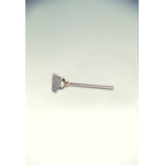 Brosse boisseau / Brosse boisseau avec tige miniature en acier inoxydable / Diamètre du fil : 0,15 mm / Diamètre de la tige : 3 mm SMC-242