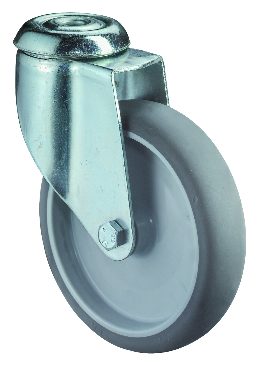 Roulette fixe pour charges lourdes en acier inoxydable avec roue