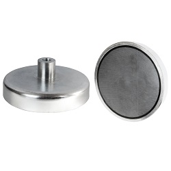 Neodymium Shallow Pot Magnets  / Threaded Hole E774NEO