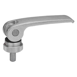 Clamping levers with eccentrical cam with threaded stud, Lever steel 927.3-82-M8-60-A