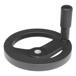 Handwheels, matt, black plastic coated 324-250-K22-R