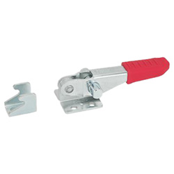 Horizontal latch type toggle clamps for pulling action