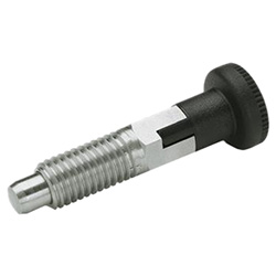 Indexing plungers, Stainless Steel, with knob, with and without rest position 717-5-M8-BK-NI