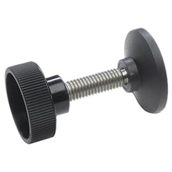 Knurled screws with movable thrust pad 421.12-M10-45-21
