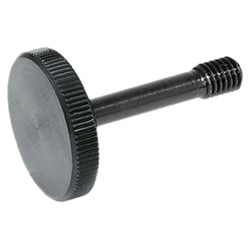 Knurled screws with recessed stud for loss prevention 653.2-M6-34-ST