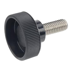 Knurled screws with Stainless Steel bolt 421-M8-25-NI