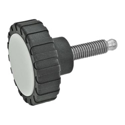 Knurled screws, with pivot 7336.5-42-M8-25-KU