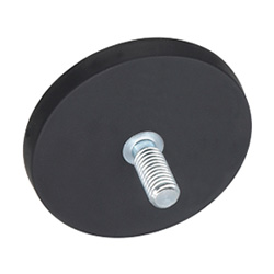 Retaining magnets with threaded stud, with rubber jacket 51.3-ND-66-WS