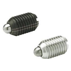 Spring plungers with bolt, Steel 615.1-M8-BN