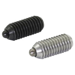 Spring plungers, with bolt, Steel 615.4-M16-B