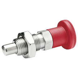 Stainless Steel-Indexing plungers with red knob