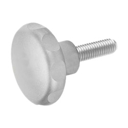 Stainless Steel-Star knobs with threaded stud