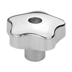 Star knobs, Aluminum 5336-60-M12-E-PL
